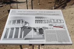 Acropolis Athens Greece with Stoa of Eumenes II ancient ruins
