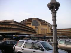 Central Market building in Phnom Penh with a large golden dome and art deco architecture