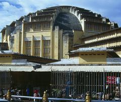 Exterior of the iconic Phsar Thom Thmei Market Hall in Phnom Penh