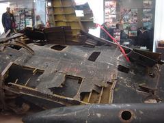 Wreckage of Lockheed U-2 spy plane piloted by Gary Powers displayed at Central Armed Forces Museum