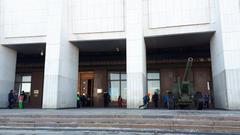 Central Museum of the Great Patriotic War entrance in Moscow February 2019