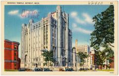 Historic Masonic Temple building in Detroit Michigan