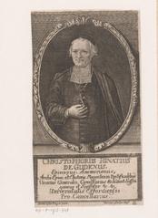 Engraved portrait of Christoph Ignaz von Gudenus in historical attire
