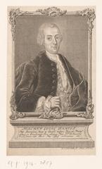 Engraved portrait of Joachim Georg Darjes, historical figure, created by Georg Christoph Schmidt in 1766