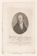 Engraved portrait of Wilhelm Ludwig Gottlob Freiherr von Eberstein in 19th century attire