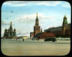 Red Square in Moscow with Lenin's Mausoleum in 1931