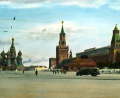 View of Red Square and Lenin's Mausoleum in Moscow, 1931