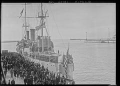 American Unknown Soldier departing from Le Havre on the cruiser Olympia October 25, 1921