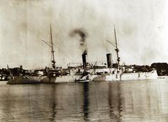 USS Olympia starboard view March 27 1899 historic naval ship