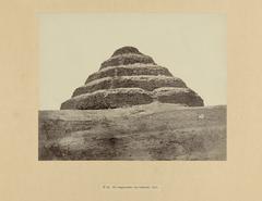Historical photo of the Step Pyramid of Saqqara, Egypt
