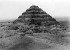 Step pyramid of Djoser in Saqqara, Egypt, in 1916