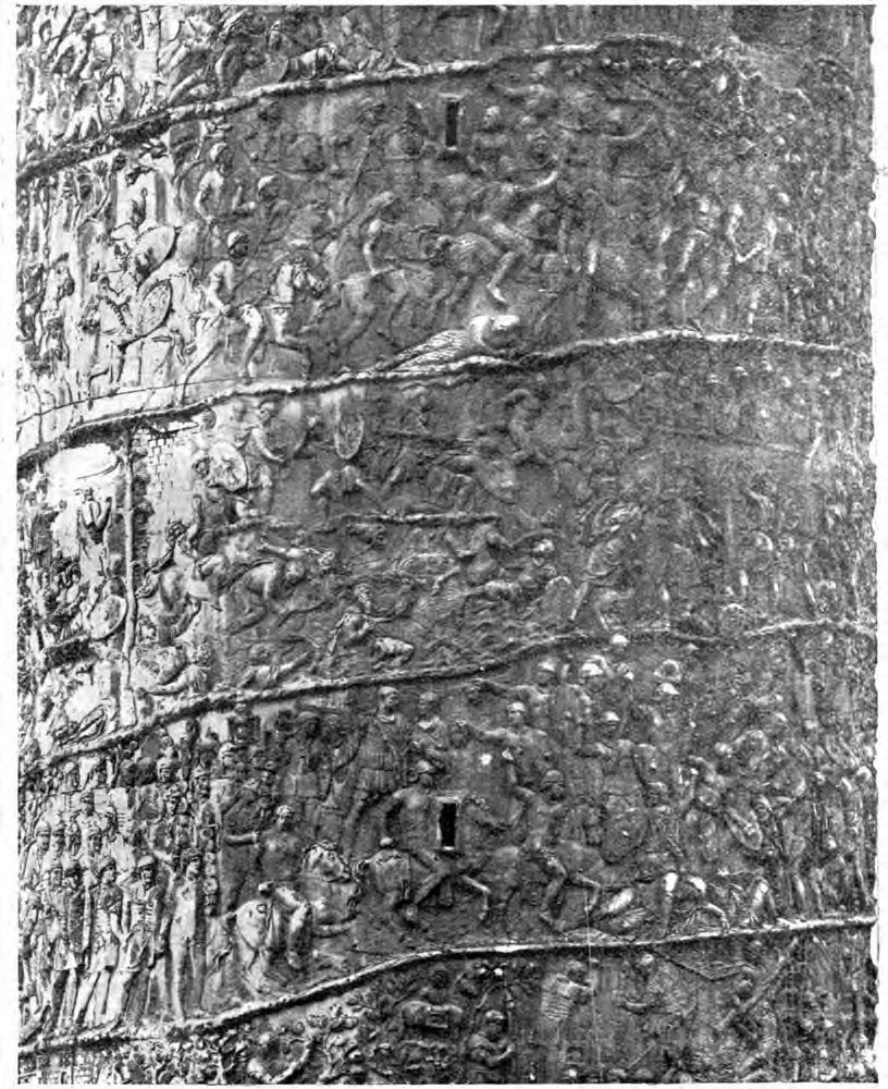 Detail of Trajan's Column depicting scenes from the Dacian-Roman wars