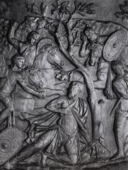 Roman artwork depicting the suicide of Decebalus on Trajan's Column