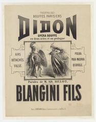 Lithographic poster for the opera bouffe 'Didon' at Théâtre des Bouffes-Parisiens, Paris