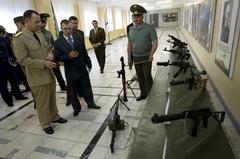 Navy Adm. Mike Mullen touring the Russian Military Academy of the General Staff in Moscow on June 27, 2009