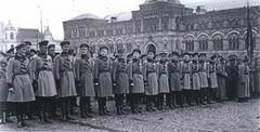 Red Army General Staff Academy graduates on parade in full uniform