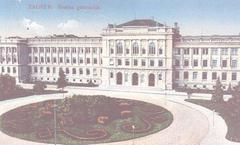 Front view of I. gimnazija in the building of today's Mimara Museum