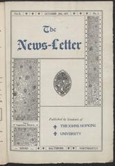 First edition cover page of the JHU News-Letter