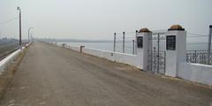 Hirakud Dam Dyke structure along the reservoir