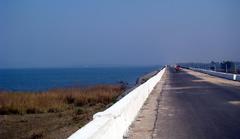 Left Dyke of Hirakud Dam over Mahanadi River in India