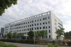 Construction site of Xili Campus at Shenzhen University with building framework and cranes