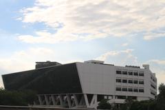 Construction site of Xili Campus at Shenzhen University with buildings in progress