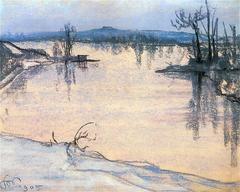 Painting of the Vistula River near Krakow by Wyspiański, 1905