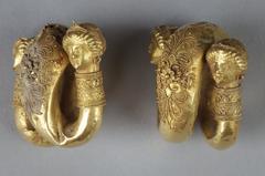 Traditional earrings displayed at the National Museum in Krakow