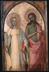 Painting of Saints Catherine of Alexandria and John the Baptist by Lorenzo Monaco