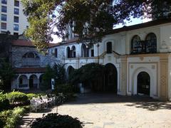 Internal courtyard and access gallery of Palacio Noel, residence of architect Martín S. Noel, now Museum of Hispanic American Art Isaac Fernández Blanco in Buenos Aires