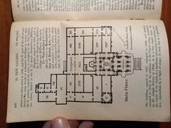 1915 map of Tate Gallery in London from Baedeker's London guidebook
