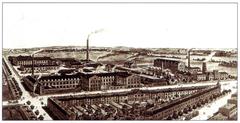New York-Hamburger Rubber Goods Factory by Osterbekkanal around 1900