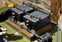 Functional model of a gasworks with sulfur hydrogen removal filter system, 1910