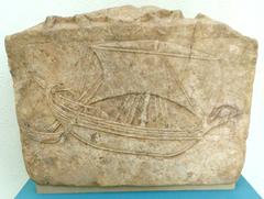 Stone relief depicting a ship