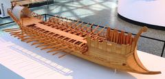 Model of an ancient Roman trireme ship