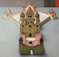 Model of the first Münster in Schaffhausen, displayed at Museum zu Allerheiligen