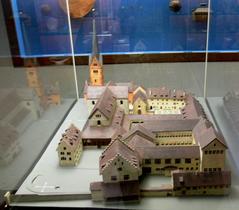Model of the second Münster and monastery buildings at Museum zu Allerheiligen in Schaffhausen