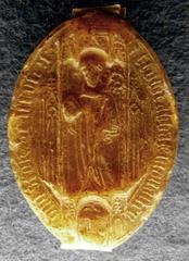 Wax seal of Abbot Berthold III Wiechser from 1450 in Schaffhausen Museum zu Allerheiligen