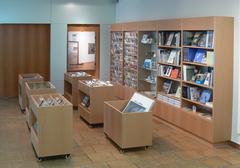 Entrance area of Museum zu Allerheiligen with museum shop in Schaffhausen