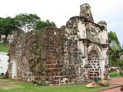 Surviving remains of Porta de Santiago at A Famosa fort in Malacca Malaysia