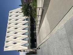 Front view of Musée d'ethnographie de Genève building with modern architecture