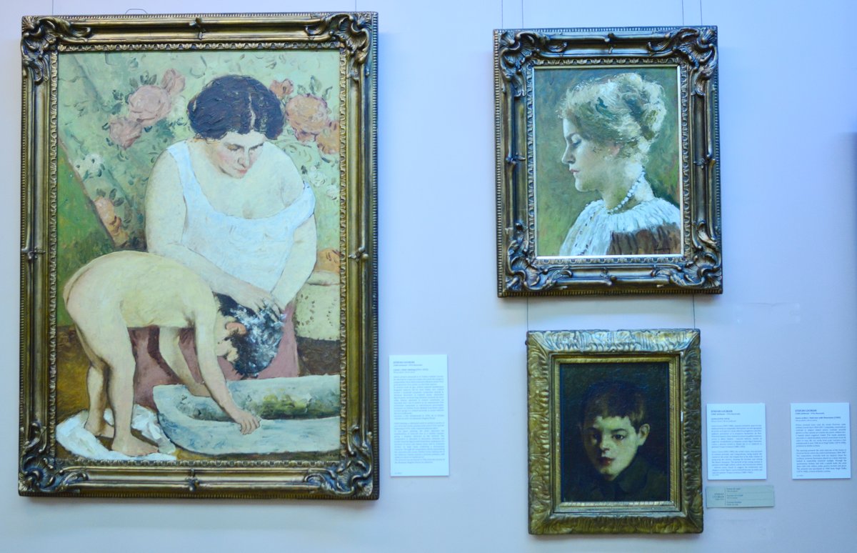 Three paintings by Ștefan Luchian displayed in the Zambaccian Museum