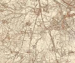 Map fragment of Moscow and surroundings in 1931 showing territories of modern Tsaritsyno, Lenino, Chertanovo, Biryulyovo
