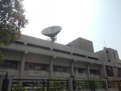 ABS-CBN Broadcasting Center and Eugenio Lopez, Jr. Communications Center in Quezon City with Millennium Transmitter and surrounding streets