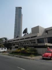 ABS-CBN Broadcasting Center and Eugenio Lopez Jr Communications Center in Quezon City with Millennium Transmitter tower