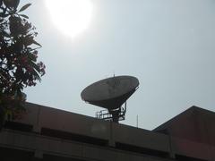 ABS-CBN Broadcasting Center and Eugenio Lopez Jr. Communications Center in Quezon City with Millennium Transmitter and surrounding roads