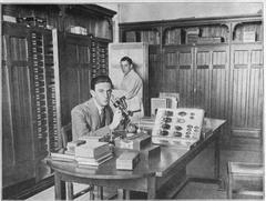Entomology laboratory section at the Spanish Natural Sciences Museum directed by Ignacio Bolívar Urrutia