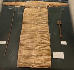 Ancient pleated dress from the Middle Kingdom displayed at the Louvre Museum