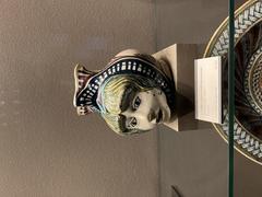 Faience jug with anthropomorphic decoration from around 1480