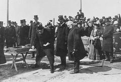 Foundation stone of Sofia Church laid by Oscar II on May 15, 1903